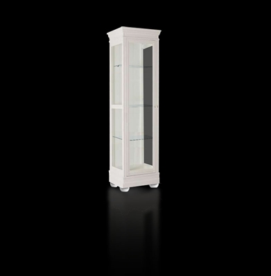 VITRINE MF NEW YORK 1 PORTE<br><small><b>EN BOIS MASSIF D'HEVEA</b></small>