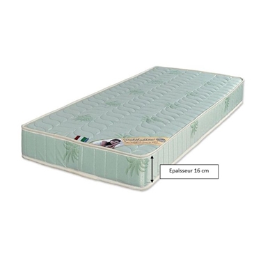 MATELAS ORTHOPEDIQUE  140*190 CM EPAISSEUR 16 CM<br><small><b>ALOE VERA</b></small>